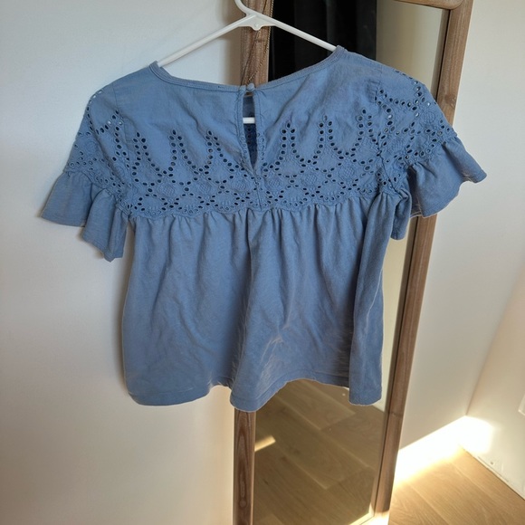 J crew Light Blue Eyelet Women Top - Picture 3 of 5